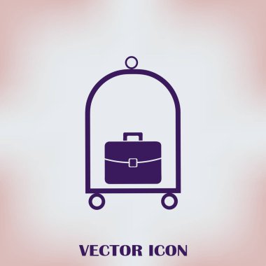 Bagaj web vektör simgesi.