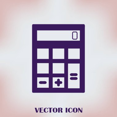 Hesap makinesi simgesi, vektör illüstrasyonu. düz tasarım biçimi.