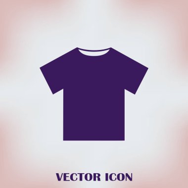 T-shirt simgesi düz vektör.