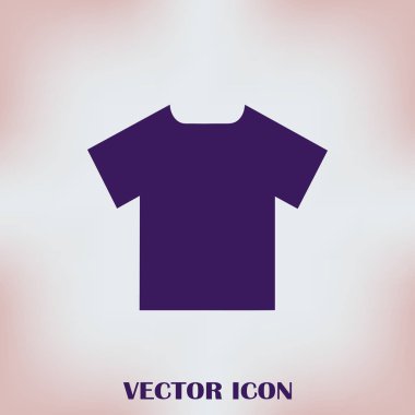 T-shirt simgesi düz vektör.
