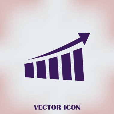 Trendy düz stil grafik simgesini. Vektör çizim, Eps10.