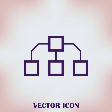 Akış şeması simge vektör.