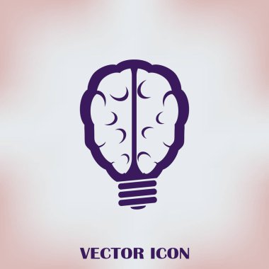 Beyin logo vektör simge