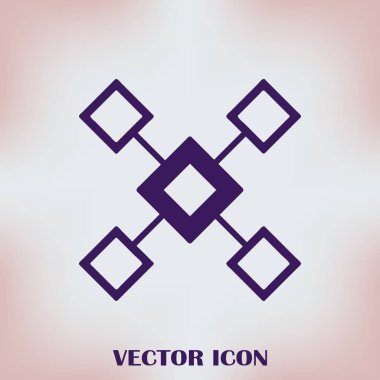 Akış şeması simge vektör.