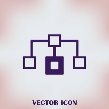 Akış şeması simge vektör.