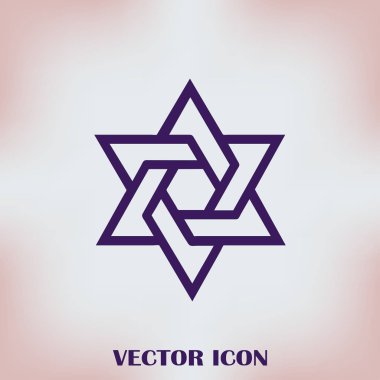 Davut'un yıldızı. Simge vektör