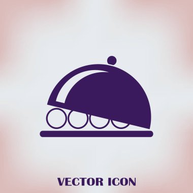 Yemek tabağı hizmet işareti simgesi
