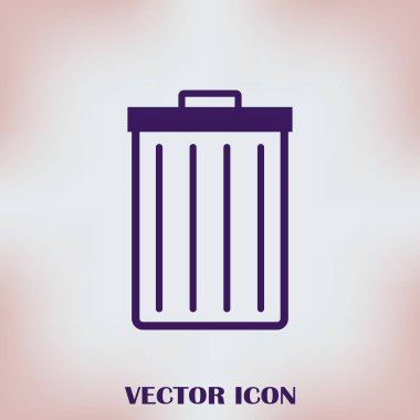 çöp kutusu simgesini, vektör