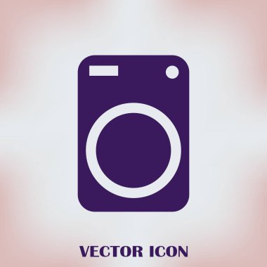 Çamaşır makinesi simgesi. Cihazı vektör simgesi. Çamaşır makinesi simge vektör. Vektör görüntü.