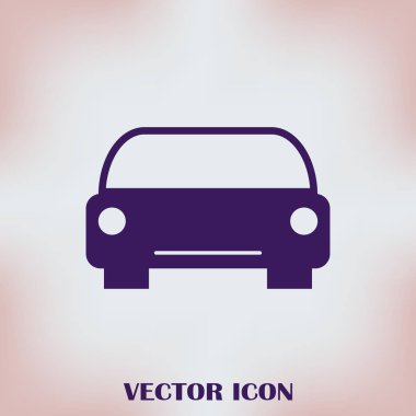 Vektör araba düz simgesi