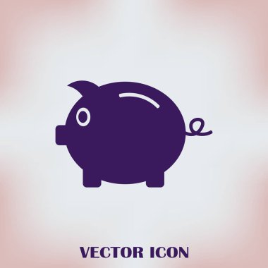 Kumbara. Anahat tarzı tamamen ölçeklenebilir vektör simgesi.