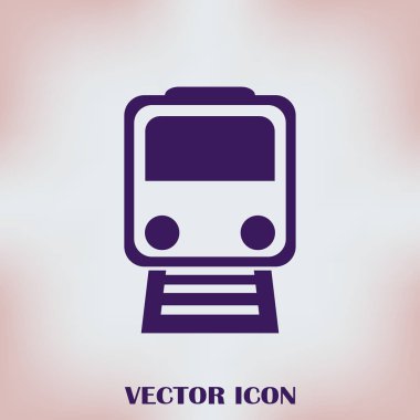 Tren simge vektör, Modern ulaşım işareti, Web sitesi, sosyal medya, kullanıcı arabirimi, mobil uygulaması, Eps10
