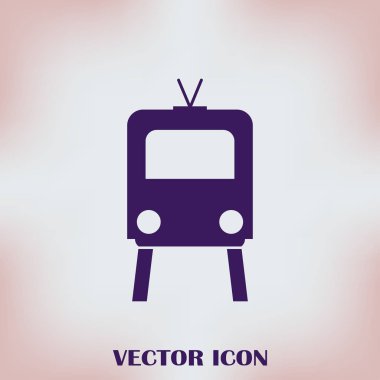 Tren simge vektör, Modern ulaşım işareti, Web sitesi, sosyal medya, kullanıcı arabirimi, mobil uygulaması, Eps10