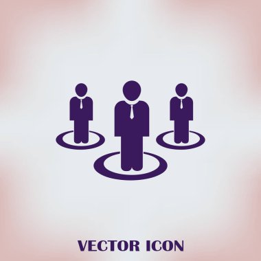 İnsanlar simgesini trendy düz stil. Kalabalık işareti. Web sitesi tasarımı, logo, app, UI kişi simgesi. Vektör çizim