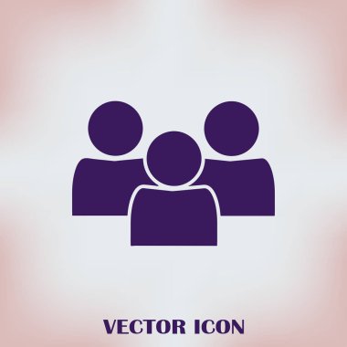 İnsanlar simgesini trendy düz stil. Kalabalık işareti. Web sitesi tasarımı, logo, app, UI kişi simgesi. Vektör çizim