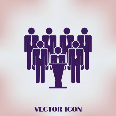 İnsanlar simgesini trendy düz stil. Kalabalık işareti. Web sitesi tasarımı, logo, app, UI kişi simgesi. Vektör çizim