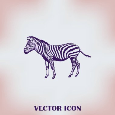 Zebra vektör hayvan simgesi