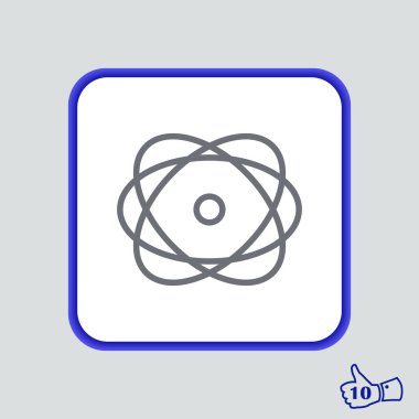 Atom vektör web simgesi.