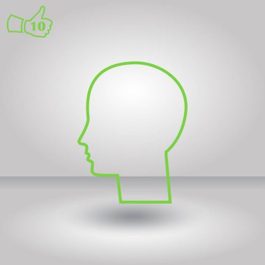 Kafa vektör web simgesi