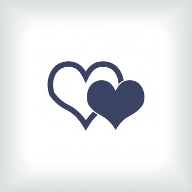 Kalp simge vektör. Aşk sembolü. Sevgililer günü işareti. Eps10 piktogram