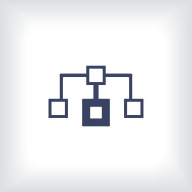 Akış şeması simge vektör.