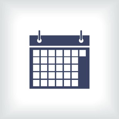 Takvim izole düz Web telefon simgesi siluet