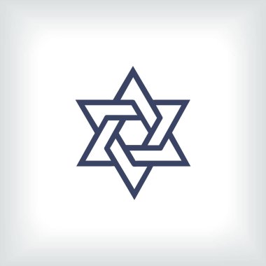 Davut'un yıldızı. Simge vektör