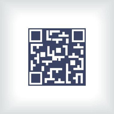 qr kod vektör simgesi