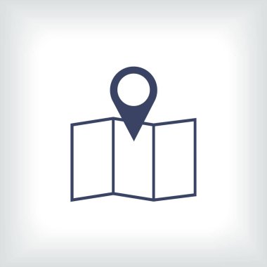 Harita işaretçi simgesi. yer düğme.