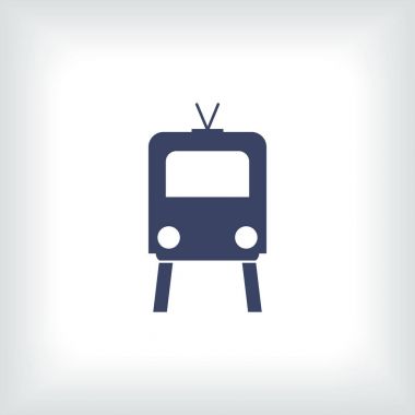 Tren simge vektör, Modern ulaşım işareti, Web sitesi, sosyal medya, kullanıcı arabirimi, mobil uygulaması, Eps10