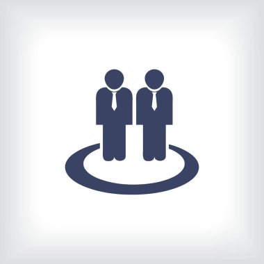 İnsanlar simgesini trendy düz stil. Kalabalık işareti. Web sitesi tasarımı, logo, app, UI kişi simgesi. Vektör çizim, Eps10.