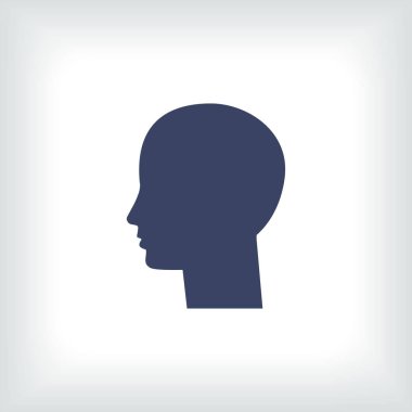 İnsan kafası. Düz illüstrasyon.