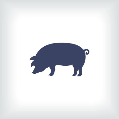 arka plan üzerinde izole simgesi domuz. Modern düz piktogram Logo illüstrasyon