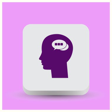 adam kafa ile grafik simgesini