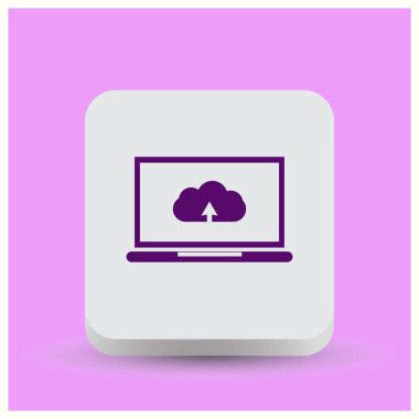 dizüstü bilgisayar bulut simgesi yükle