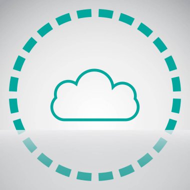 Bulut simgesi, vektör çizimi. düz tasarım biçimi