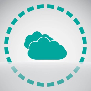 Bulut simgesi, vektör çizimi. düz tasarım biçimi