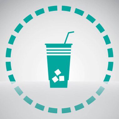 Kokteyl vektör düz simgesi. Çay bardağı. Kahve fincanı simge görüntüsü.