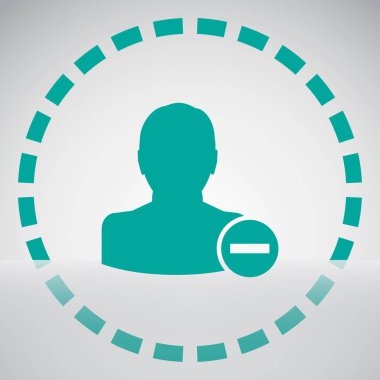 Kullanıcı vektör çizim simgesini kaldırın. Premium Kalite web simgesi.