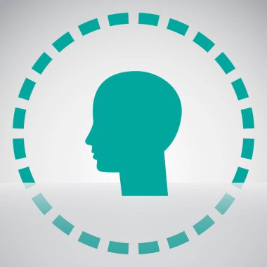 İnsan kafası ve brainsilhouette