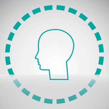 İnsan kafası ve brainsilhouette