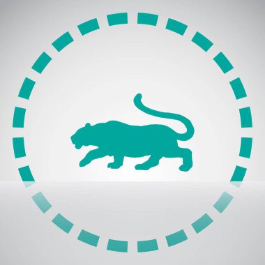 Kabile kaplan vektör simge atlamak