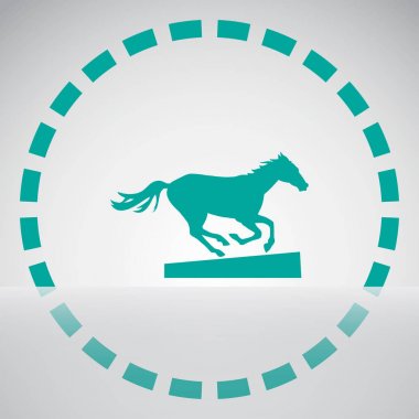 at güzel vektör siluet yetiştirme