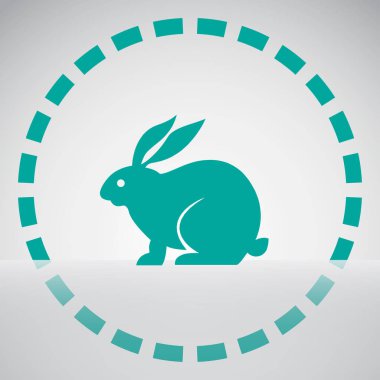 Tavşan simgesi illüstrasyon izole vektör işareti simgesi