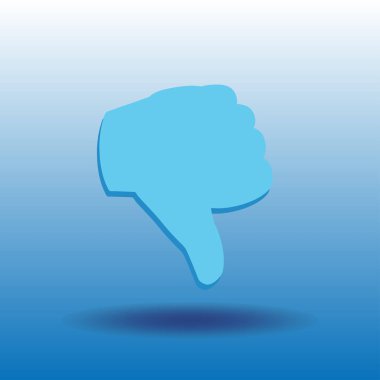 Simge, düz simge vektör çizim vektör başparmak.