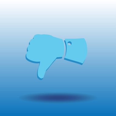 Simge, düz simge vektör çizim vektör başparmak.