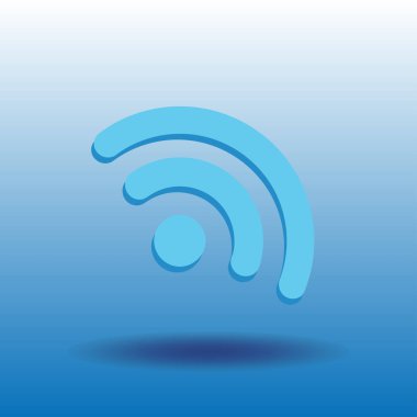 WiFi simge vektör, kablosuz Internet işareti, düz stil grafik ve web tasarımı için