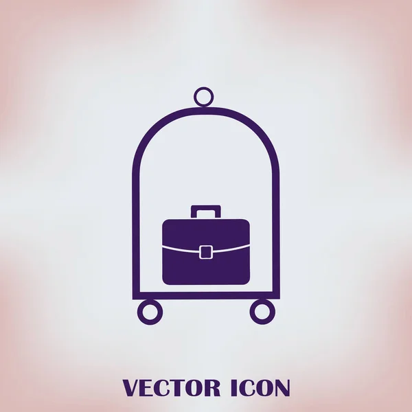 Equipaje web vector icono . — Vector de stock