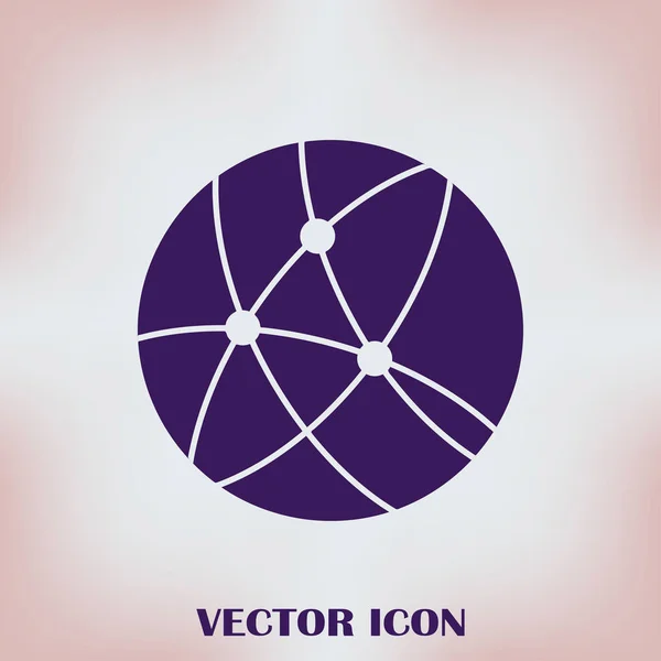 Website Icon. vector globe icon — Stock Vector