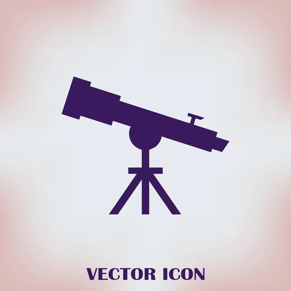 Ícone do telescópio vetor, ilustração sólida — Vetor de Stock